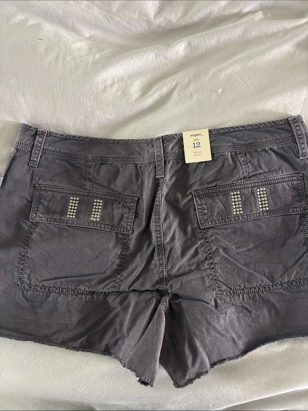 Old Navy Women's Black Cargo Shorts with Studded Back Pockets